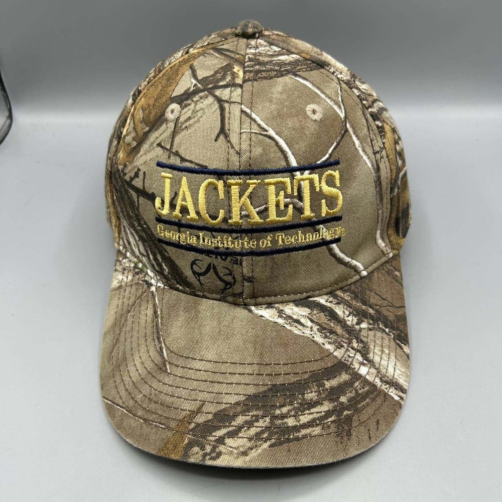 Georgia Tech Yellow Jackets Hat Men Realtree Camo The Game Strap Back Cotton New